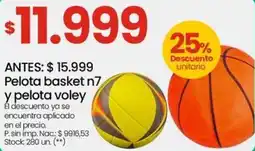 Changomas Pelota basket n7 y pelota voley oferta