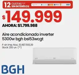 Changomas Bgh aire acondicionado inverter oferta