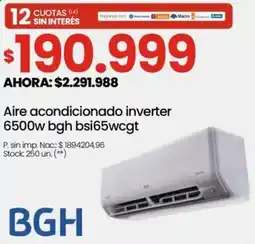 Changomas Bgh aire acondicionado inverter oferta