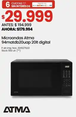 Changomas Atma microondas oferta