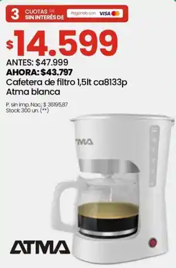 Changomas Atma cafetera de filtro oferta