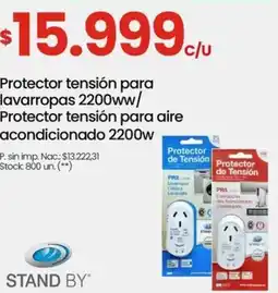 Changomas Stand by protector tensión para lavarropas oferta