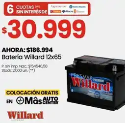 Changomas Willard batería oferta