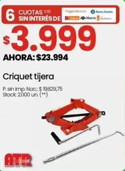 Changomas Atr criquet tijera oferta