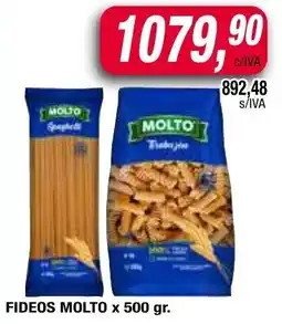 Maxiconsumo Molto fideos oferta