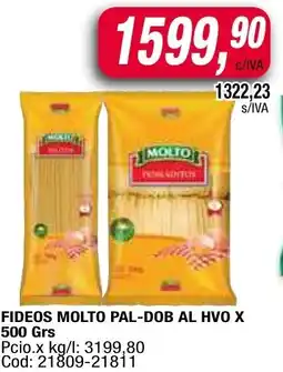 Maxiconsumo Molto fideos pal-dob al hvo oferta