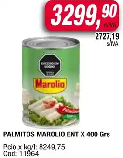 Maxiconsumo Marolio palmitos ent oferta