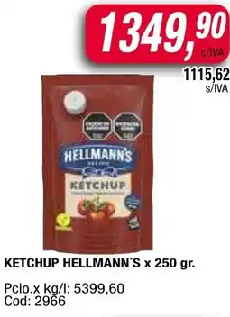 Maxiconsumo Hellmann's ketchup oferta