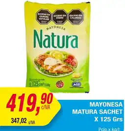 Maxiconsumo Mayonesa natura sachet oferta