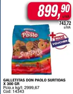 Maxiconsumo Don paolo galletitas surtidas oferta