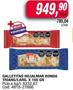 Maxiconsumo Hojalmar ronda galletitas triang/larg. oferta