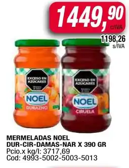 Maxiconsumo Noel mermeladas dur-cir-damas-nar oferta