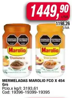 Maxiconsumo Marolio mermeladas fco oferta