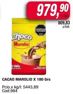 Maxiconsumo Marolio cacao oferta
