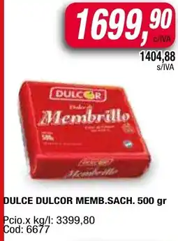 Maxiconsumo Dulcor dulce memb.sach. oferta