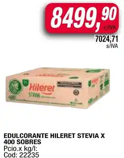 Maxiconsumo Hileret stevia edulcorante oferta