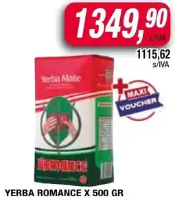 Maxiconsumo Yerba mate romance oferta