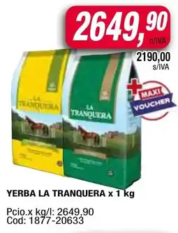 Maxiconsumo La tranquera yerba oferta