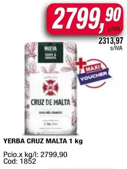 Maxiconsumo Cruz malta yerba oferta