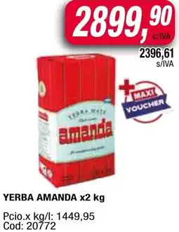 Maxiconsumo Amanda yerba oferta