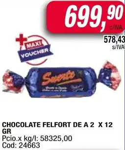 Maxiconsumo Chocolate felfort oferta