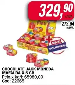 Maxiconsumo Chocolate jack moneda mafalda oferta