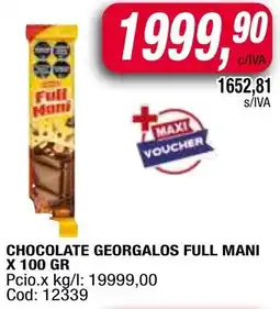 Maxiconsumo Full mani chocolate georgalos oferta
