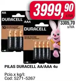 Maxiconsumo Duracell pilas AA/AAA oferta
