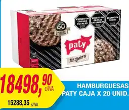 Maxiconsumo Paty hamburguesas caja oferta