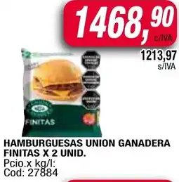 Maxiconsumo Hamburguesas union ganadera finitas oferta