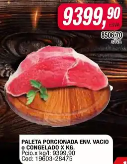 Maxiconsumo Paleta porcionada env. vacio o congelado oferta