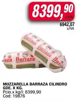 Maxiconsumo Muzzarella barraza cilindro gde. oferta