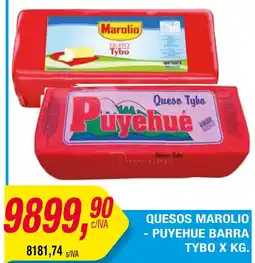 Maxiconsumo Marolio quesos puyehue barra tybo oferta