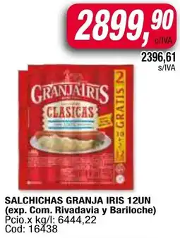 Maxiconsumo Granjairis salchichas granja iris oferta