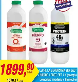 Maxiconsumo La serenisima leche zer lact / hierro / prot. pet oferta