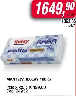 Maxiconsumo Ilolay manteca oferta