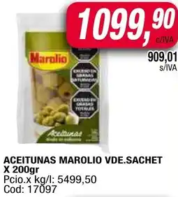 Maxiconsumo Marolio aceitunas vde.sachet oferta