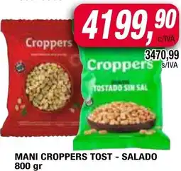Maxiconsumo Croppers mani tost - salado oferta