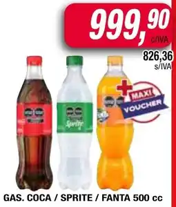 Maxiconsumo Coca / sprite / fanta gas oferta