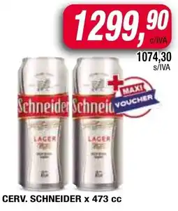 Maxiconsumo Schneider cerv. oferta