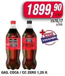 Maxiconsumo Coca / cc zero gas oferta