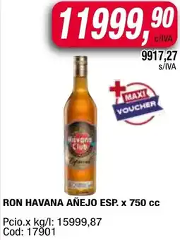 Maxiconsumo Havana añejo ron esp. oferta