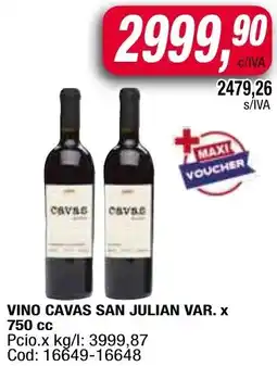 Maxiconsumo Cavas vino san julian var. oferta