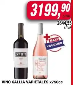 Maxiconsumo Callia vino varietales oferta