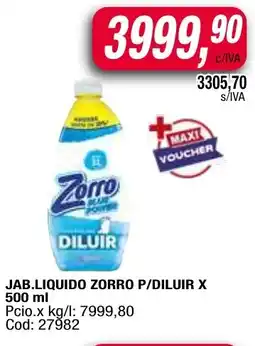 Maxiconsumo Zorro jab.liquido p/diluir oferta