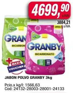 Maxiconsumo Granby jabon polvo oferta