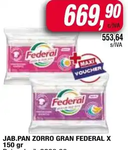 Maxiconsumo Federal jab.pan zorro gran oferta