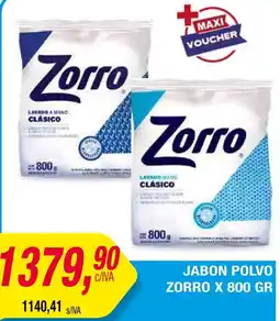 Maxiconsumo Zorro jabon polvo oferta