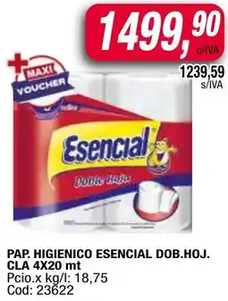 Maxiconsumo Esencial pap. higienico dob.hoj. cla oferta