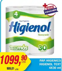 Maxiconsumo Higienol pap. higienico text oferta